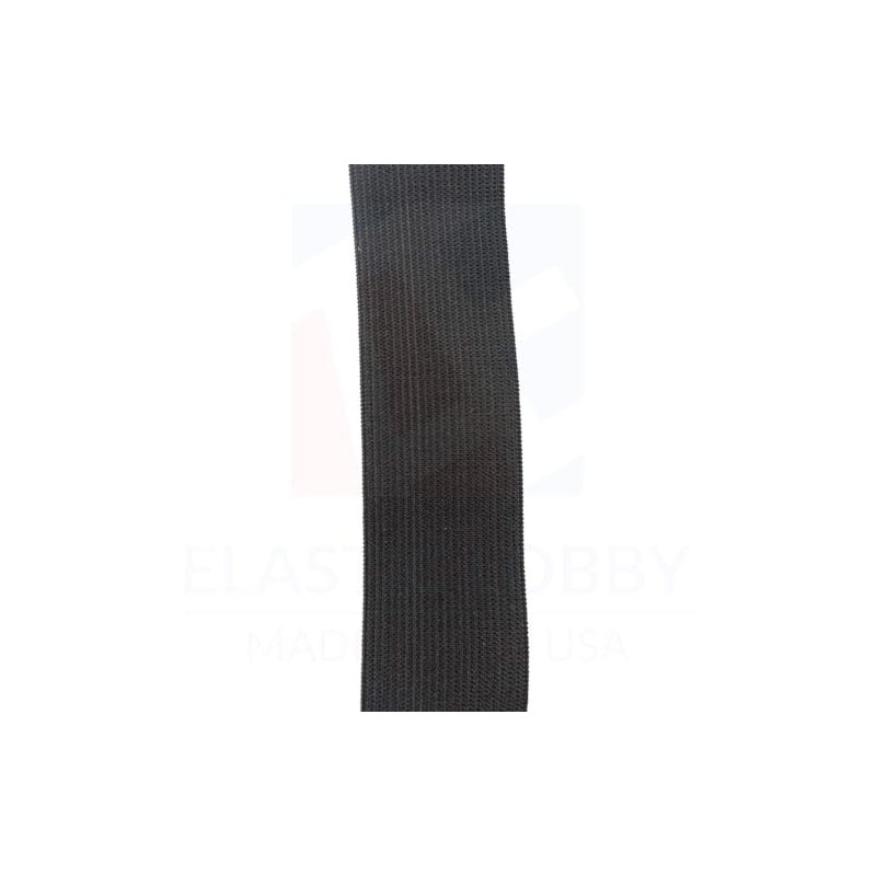 1.5 pulgadas (38 mm), elástico de punto negro, fabricado en