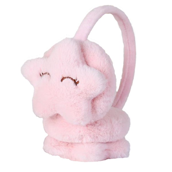 iNelihoo Kids Warm Fluffy Earmuffs Adjustable Winter Lovely Cartoon Star
