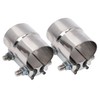 Elifecenter 2 Inch Exhaust Clamp, Lap Joint Band Clamp Stainless