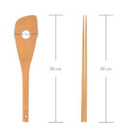 Takemi (TAKEMI) Bamboo Spatula/Vegetable Chopsticks Set of 2 11.8 inches (30 cm) Spatula, Perforated, Vegetables, Cooking, Saibashi Cookware Set TM-SC2