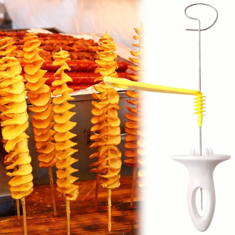 Spiral Potato Cutter,Kitchen Spiralizer for Carrot | Manual Spiral Slicing