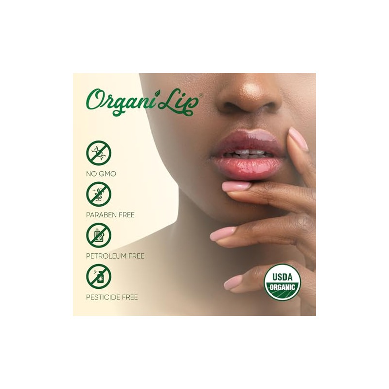 Bálsamo labial orgánico, sabor a menta verde, humectante labial ultrahidratante