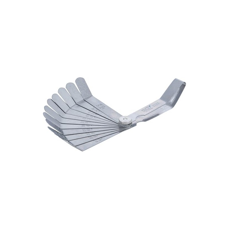 BGS 3184 12 Blades Precision Feeler Gauges Bent, Silver