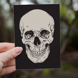 24 Rock On Skeleton and Skull Designs Greeting Cards - Box Set of Note Cards w/White Envelopes- Punk Gothic Stationery Printed in the USA by RitzyRose