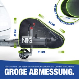 Deichselabdeckung Wohnwagen & Anhänger | Abdeckung Anhängerkupplung mit Doppel-Klickverschluss | Deichselhaube XL Größe Wasserdicht | Universal Abdeckung Anhängerdeichsel | Deichselschutzhaube PKW