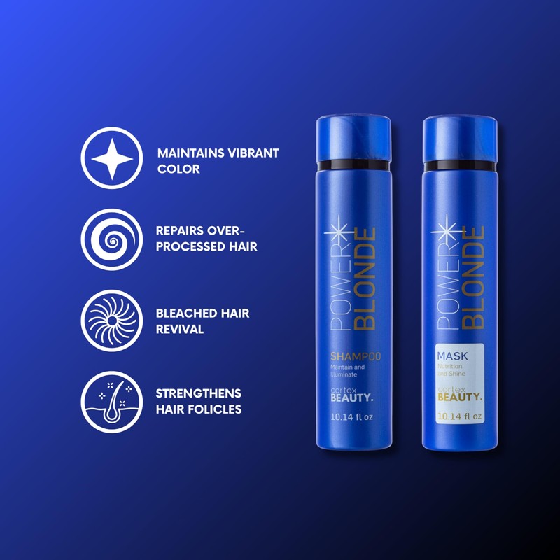 Cortex Beauty Power Blonde | Blonde Perfecting Shampoo & Mask