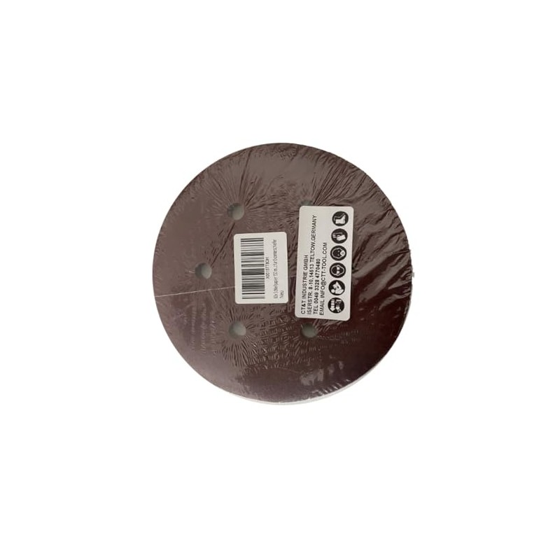 60 x Sandpaper 150 mm 6 Hole Grain = 40-180