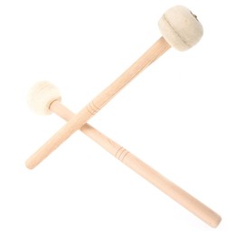 Kisangel 2 pcs Felt Drumsticks for Adults Non Slip Wooden Bass Drum Mallets Comfortable Grip Percussion Sticks for Various Musical Styles and Practice