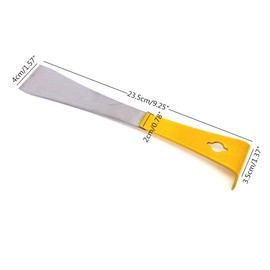 Honbay Stainless Steel Bee Hive Tool Frame Lifter and Scraper for Beekeepers (Half Yellow)