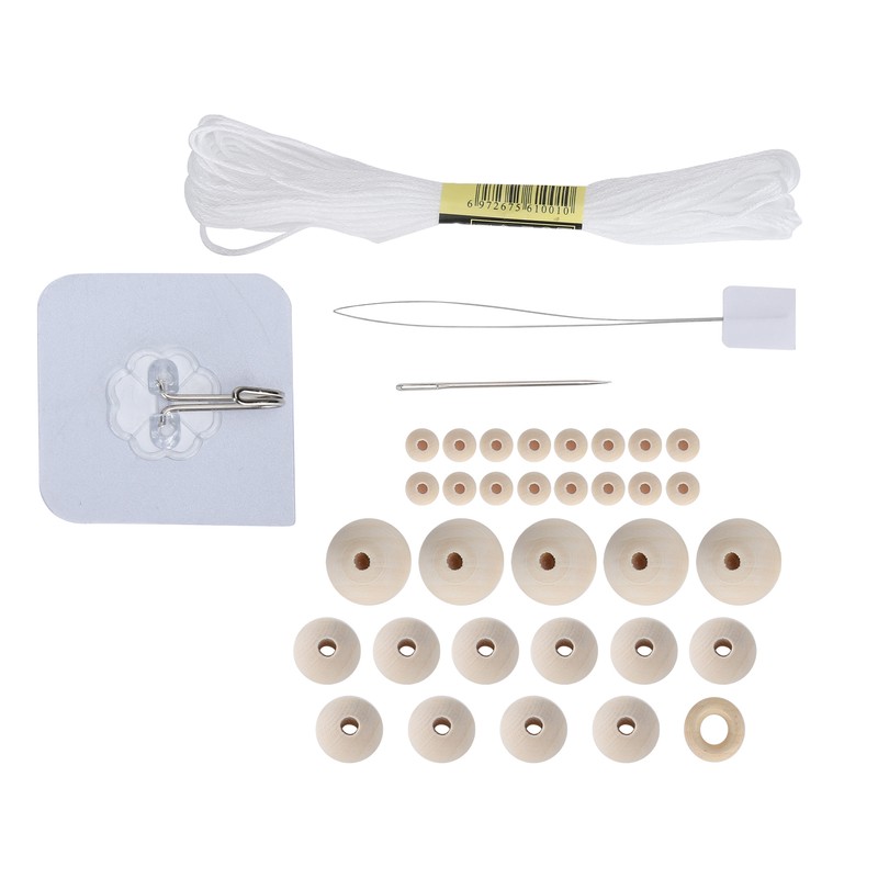 DIY Wind Chimes Kit Round Wood Beads Crafts Ornaments Hand