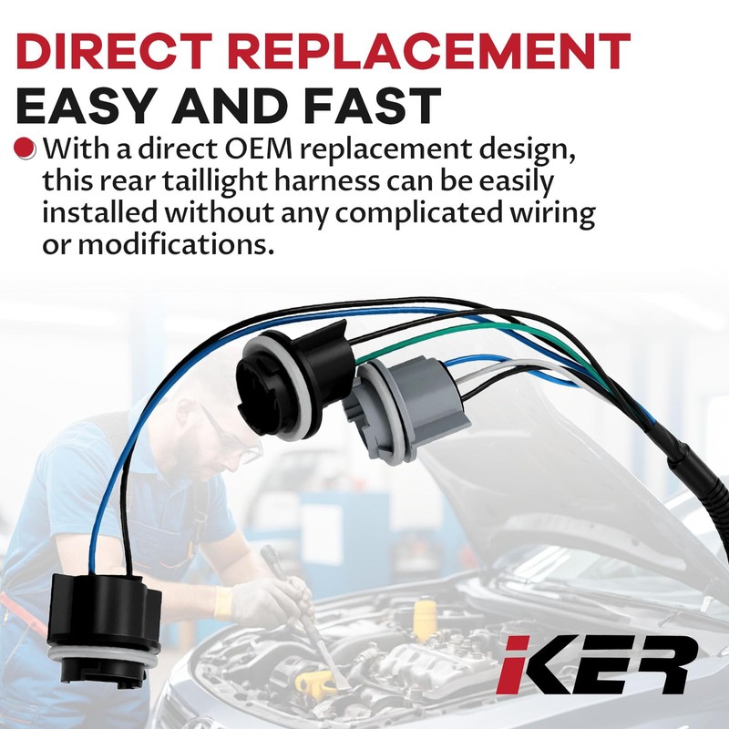 88986854 Driver/Left Side Tail Light Lamp Wiring Harness Compatible with