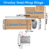 SDTC Tech 4-Pack Overlay Cabinet Door Hinges Self Closing Semi