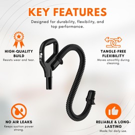 Replacement Hose Handle for Shark Vacuums - Only For Models LA502 LA322 (LA300 White) - Substitute Hose Handle for Shark Navigator Lift-Away Vacuums