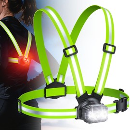 Rolgno Running Lights for Runners, 500LM & 7+2 Modes Chest Running Light