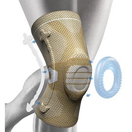 NEENCA Thin Knee Support, For Summer, Meniscus Support, Ligament Injury, Knee Support, Runners, Runners, Golf, Climbing, Sports, Knee Fixation, Unisex, Deformable, Patella Gel Pad, Side Spring (M
