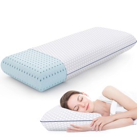 CushyOasis Memory Foam Pillows for Side, Back and Stomach Sleepers, Bed Pillow with Washable Cover and Breathable Mesh, Bed Pillow for Sleeping King Size (Grey)