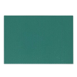 Ambesonne Teal Cutting Board, Knitting Inspired Pattern Sewing and Crafting Hobby Themed Design Monochrome Image Print, Decorative Tempered Glass Cutting and Serving Board, Small Size, Teal