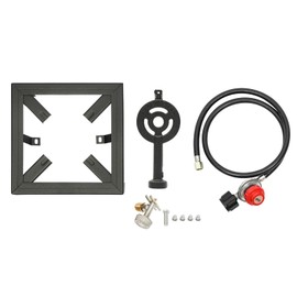 Portable Camping Stove Single Propane Burner Outdoor Gas Stove Propane Burner Cooker 0-20PSI Regulator & Hose