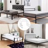 4 Pack White Mattress Slide Stopper, Non-Slip Metal Mattress Gripper