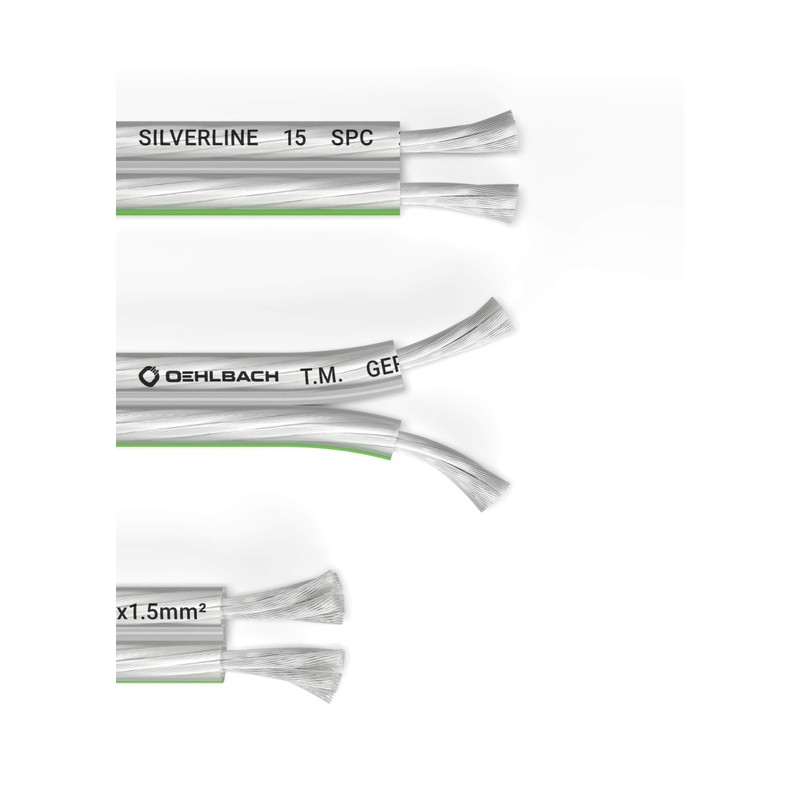 Oehlbach Silverline SP Stainless Steel Mini Reel Speaker Cable Silver-Coated