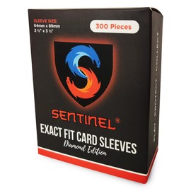 Sentinel® Exact Fit Card Sleeves (300 Pack) - Premium Quality Penny Sleeves for Trading Card Grading Submissions, PSA, BGS, CGC - Card Sleeves Suitable for TCGs