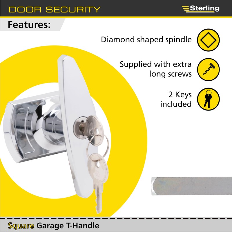 Sterling GT01 Garage T Handle, Silver