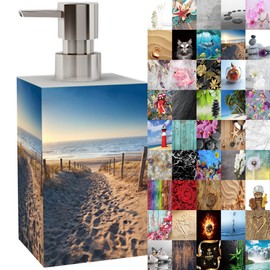 Soap Dispenser, Many Beautiful Soap Dispensers to Choose From, Stylish Design, Eye-catching for Any Bathroom (Thin)
