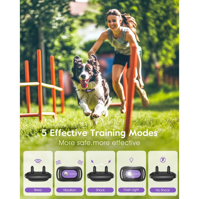 SLOPEHILL Dog Shock Collar,4200FT Dog Training Collar with Remote,IPX8 Waterproof