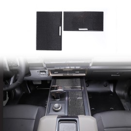 Carworld66 Carbon Fiber Center Console Cup Holder Trim Panel Fits For Hummer EV 2024-25