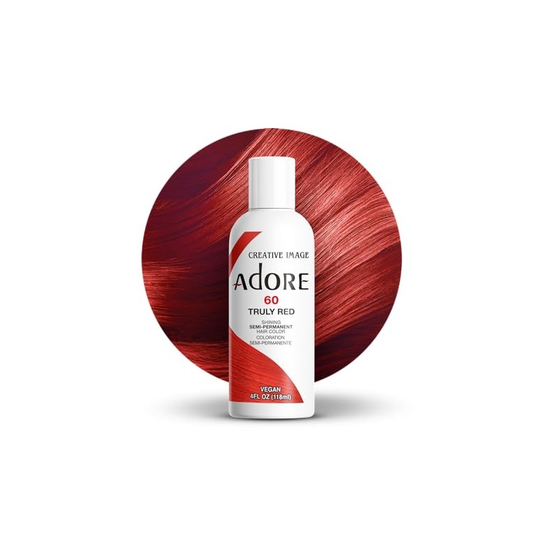Adore Semi-Permanent Haircolor #060 Truly Red 4 Ounce (118ml)