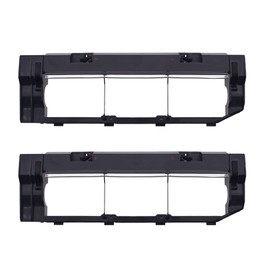 neutop Main Brush Cover Replacement Compatible with Roborock S6 MaxV/Pure, S6, E4, S4 Max, S4, S5 Max, S5, E35 and E2 Robot Vacuum Cleaners, Black, 2-Pack.