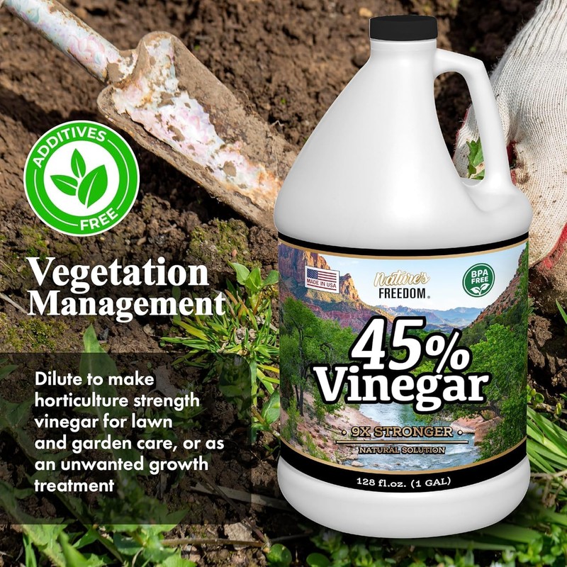 Nature's Freedom 45% Concentrated Vinegar, 1 Gallon with Garden Pump