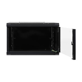 6U Professional Wall Mount Network Server Cabinet Enclosure 19-Inch Server Network Rack 16-Inches Deep Black (Fully Assembled)