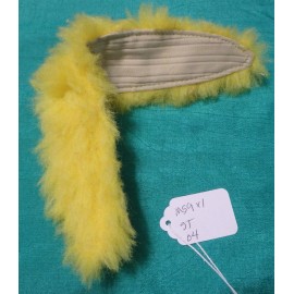 Thick Yellow Faux Fur Stole Lt Brown Cotton Lining 9"x1" Skipper Doll MS9x1ST04