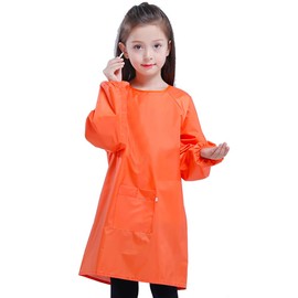 YeeHeen Art Smock Artist Painting Apron Waterproof Long Sleeve Smock with Pocket Orange XXL