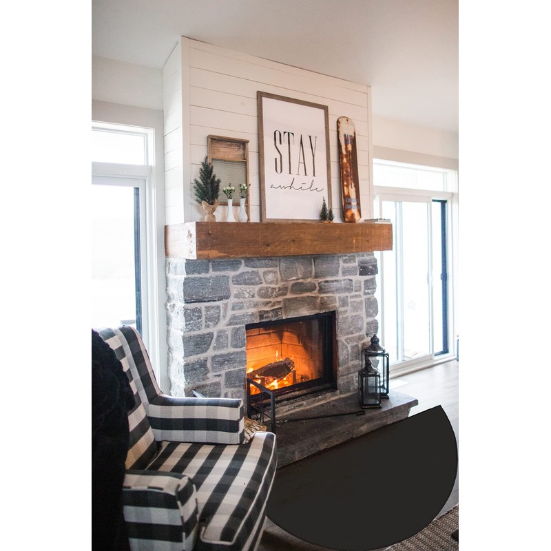 63″x37″ Extra Large Half Round Fireproof Fireplace Mat Hearth Rug