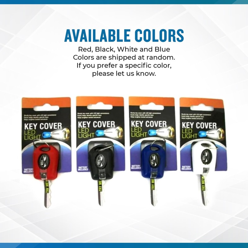 Bistras 2 pk Key Cover LED Bright Light Keychain Flashlight