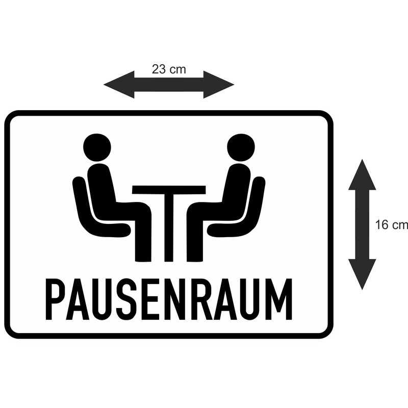 Daged Breakroom Sticker 23 x 16 cm Sign Sticker T-162