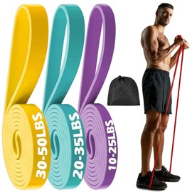 3 Piezas Bandas Elásticas Para Ejercicios,10-50lbs Juego De Bandas Elásticas Para Hombres Y Mujeres,Bandas Elásticas Con Anclaje De Puerta Y Bolsa Para Entrenamiento De Resistencia,Fitness En Casa