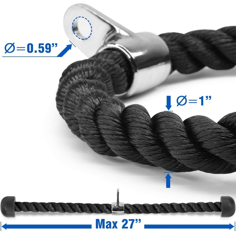 WANGZAIZAI 70 cm Handle Triceps Rope Pull Rope, Heavy Duty