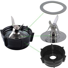 Poweka Replacement Parts Compatible with Oster Osterizer Mixer, 4 Tips 4961 with Blade Base Bottom Lid and Seal