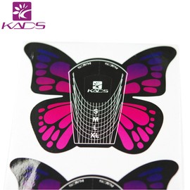 KADS 100pcs in 1 Roll Big Size Butterfly-shape Self Adhesive Gel Nail Extension Nail Forms for Acrylic Nails Tips