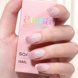 AILLSA Nude Gel Polish Crystal Violet Jelly Gel Nail Polish light Purple Translucent Gel Polish Long Lasting Sheer Neutral Color Nails Soak Off U V Gel for Nail Art at Home Valentine Gift 0.51 Oz GD62