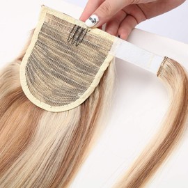SEGO Ponytail Extension, Real Hair Wavy Braid, Clip-In Hair Extension, 100% Remy Hair