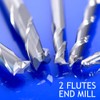 EU_HOZLY 3.175X1.5X12mm Two Flutes Solid Carbide Micro End Milling Cutters