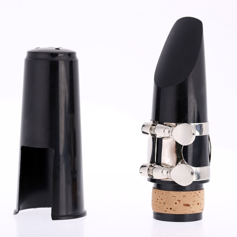 Clarinet Clarionet Mouthpiece Plastic with Cap Metal Buckle Reed