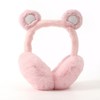 pink bear fur winter earplugs