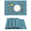 SHACOS Faux Linen Double Layer Placemats Set of 4 Machine
