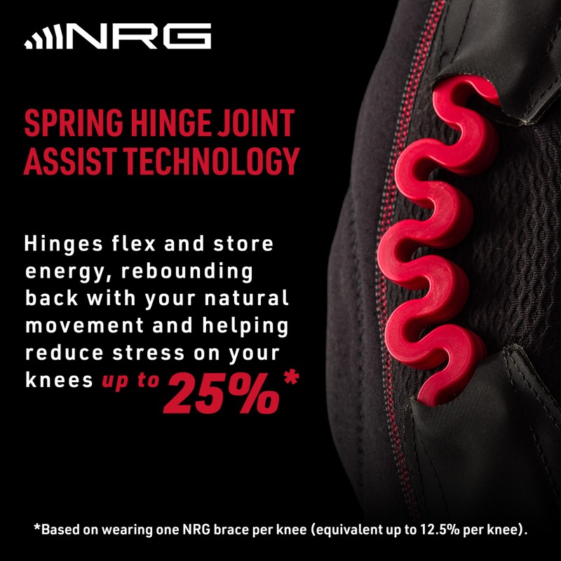 NRG Knee Brace w/Spring Hinge Black S