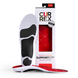 CURREX SupportSTP – Arch Support Insole w/Superior Cushioning & Airflow, Heavy Duty Shell for Less Fatigue – Comfort, Athletic, Casual and Work Shoe Inserts, Men & Women – Low Arch, Small